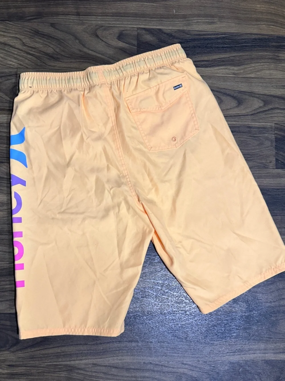 Hurley Peach Swim Shorts with Gradient Side Logo